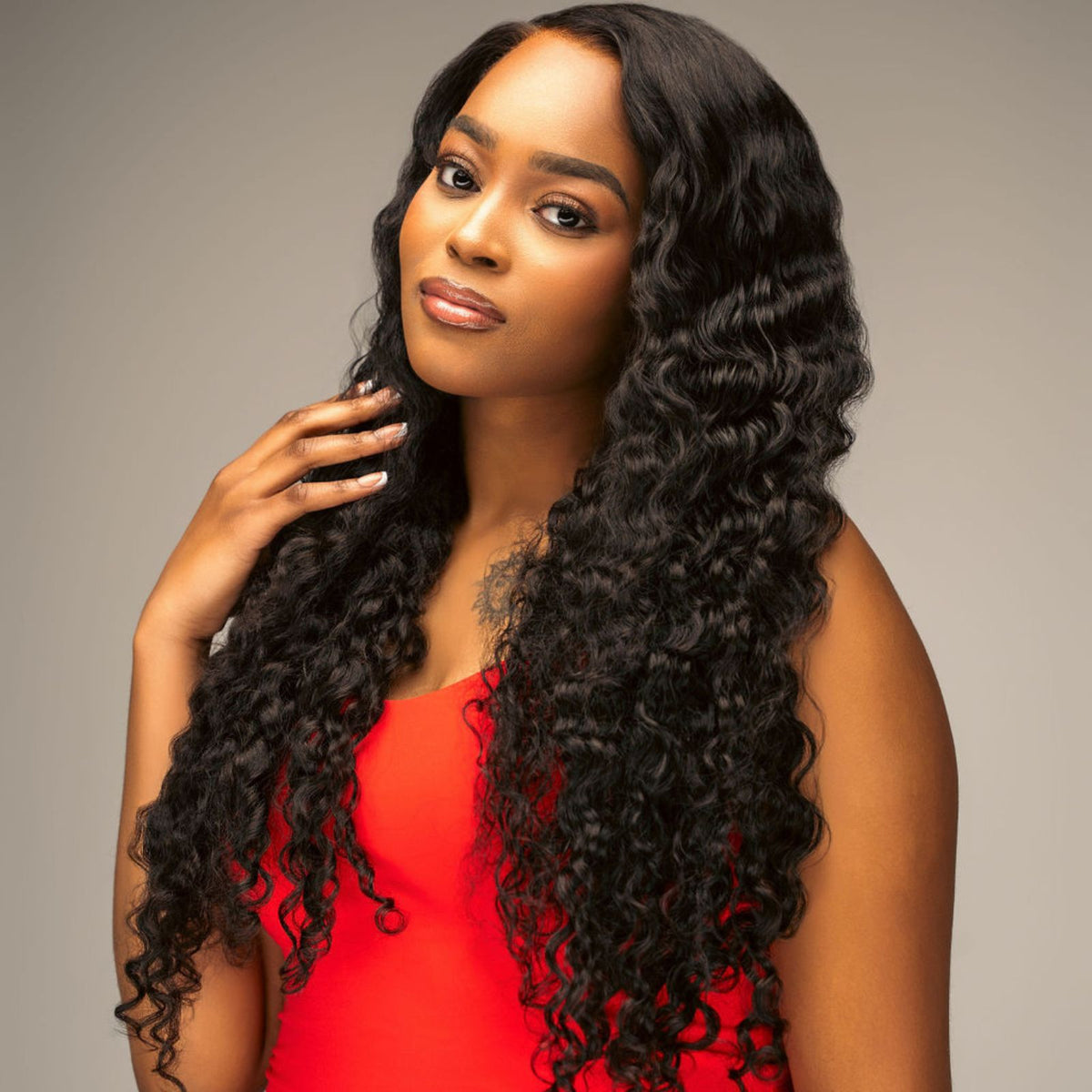 long curly glueless wig