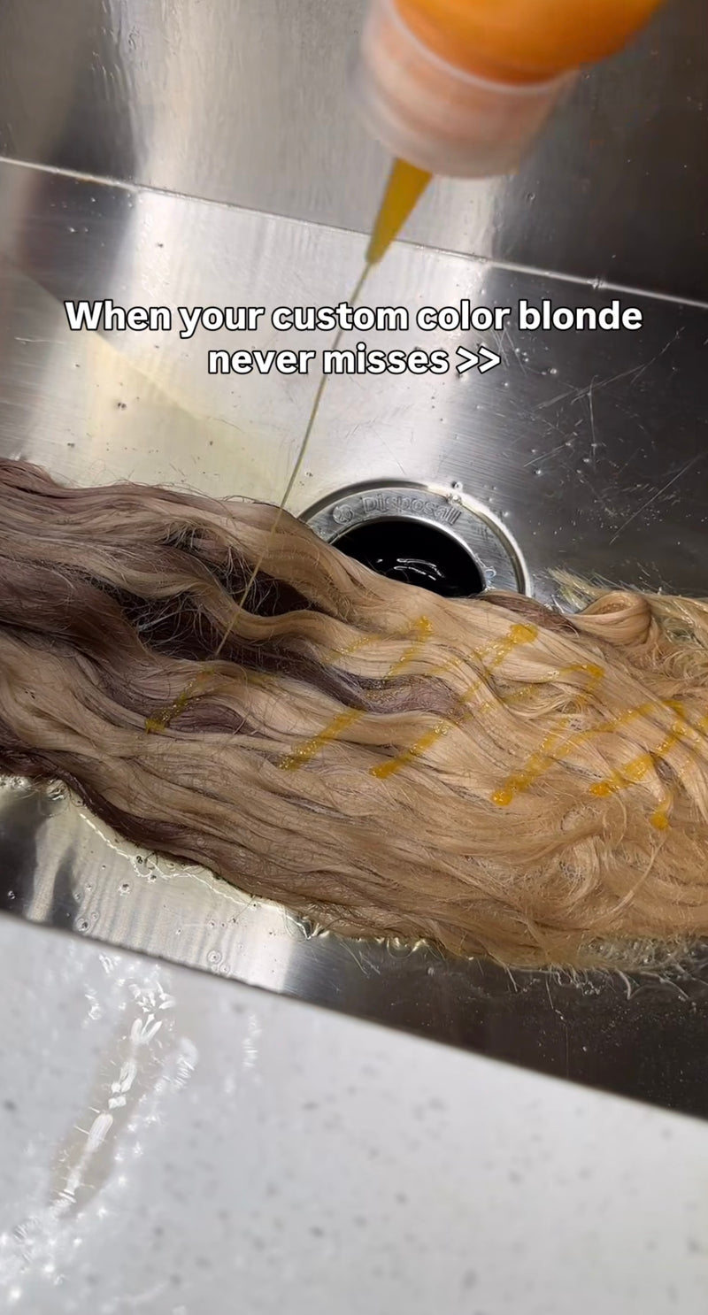 Blonde wig with dark roots